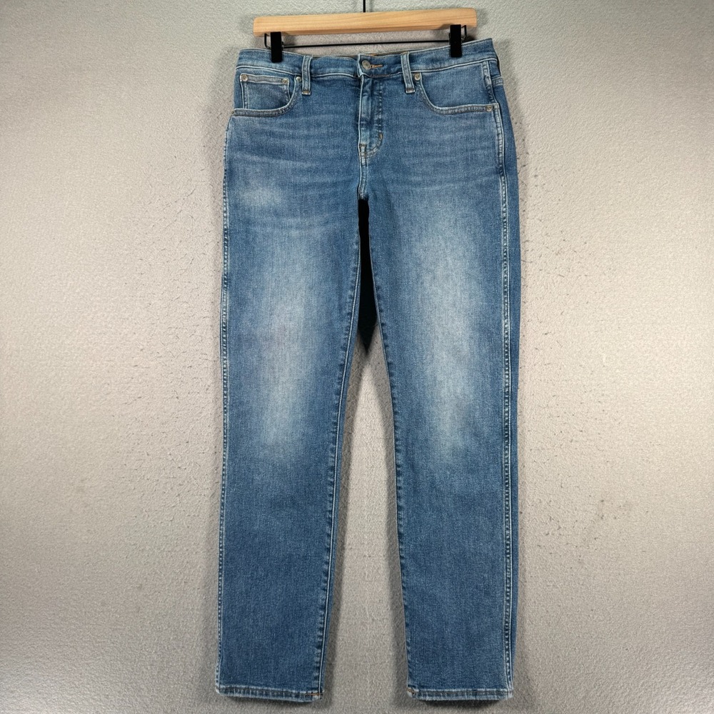 J.Crew Vintage Slim Straight Jeans Mens 30T Blue Lightwash Denim Comfort Heavy
